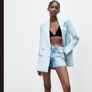 Zara Basic flowy blazer size xs sky blue